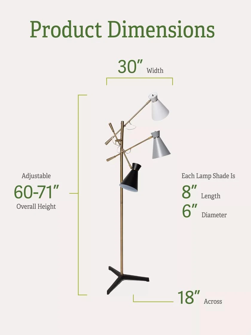 Adjustable 3-Arm Grow Lamp - Image 2